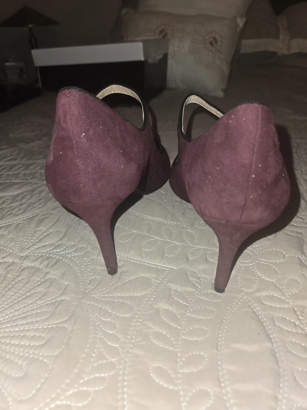 Alfani Burgundy Pointed-Toe Mary Jane Pumps
